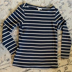 Esprit Maternity striped top, navy and white, size s
